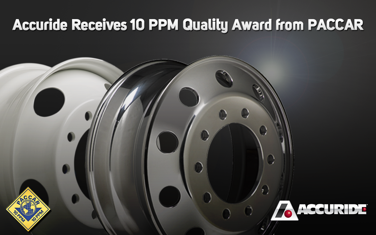 Accuride Receives 10 PPM Quality Award from PACCAR
